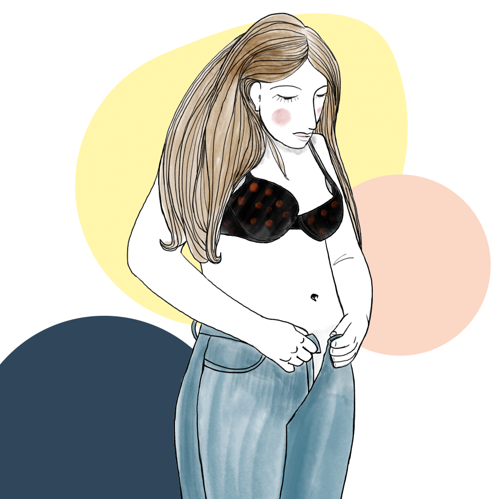 Blog_Wachstum_Startseite Eine Frau bekommt ihre Hose nicht mehr zu